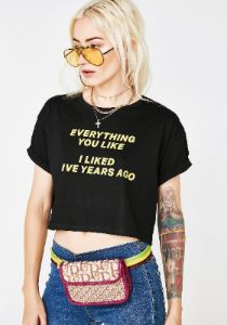 I Liked Five Years Ago Crop Top sold by Dolls Kill