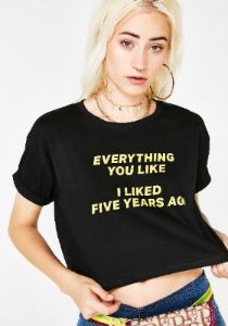I Liked Five Years Ago Crop Top sold by Dolls Kill