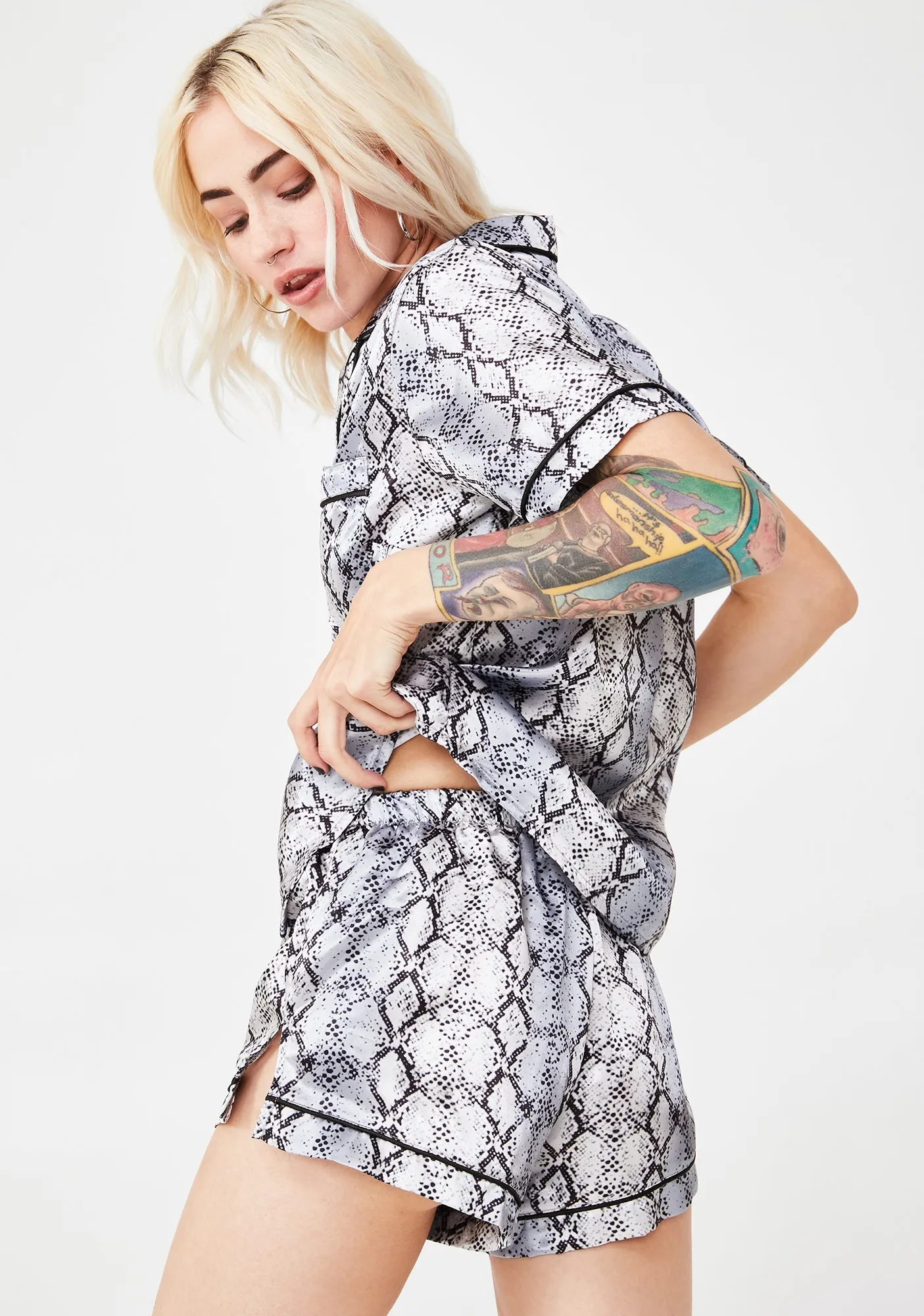 Snakeskin Lounge Pajama Set sold by Dolls Kill product image thumbnail 4