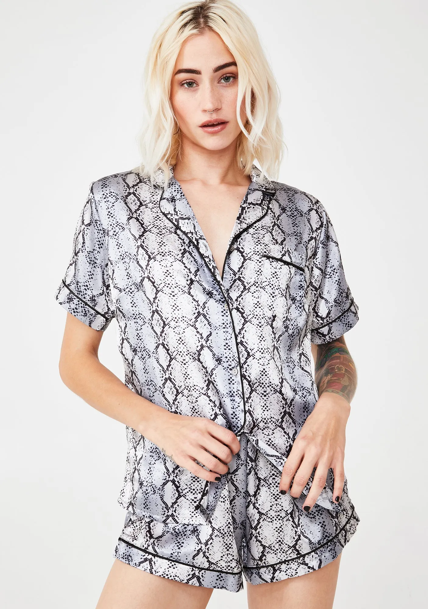 Snakeskin Lounge Pajama Set sold by Dolls Kill