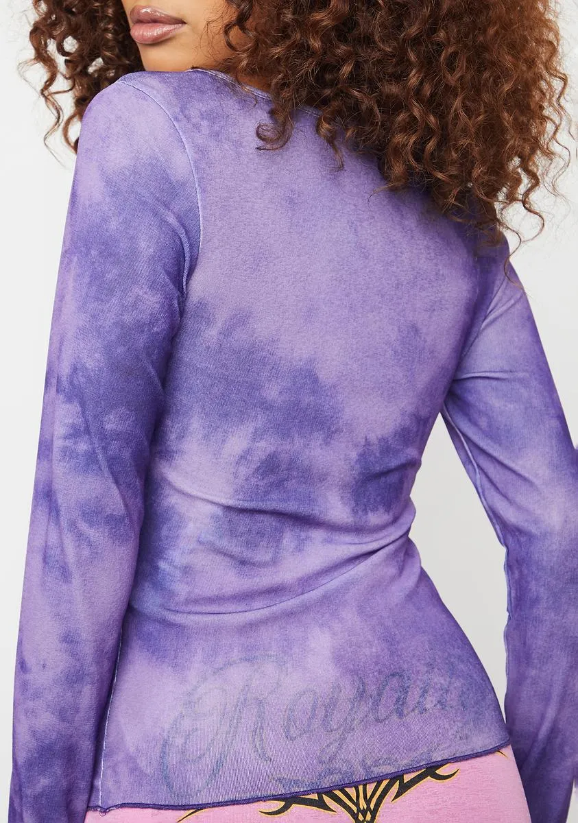 Spoiled Tie Dye Mesh Top sold by Dolls Kill product image thumbnail 4