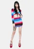 Fuchsia Unlike The Rest Striped Skirt Set sold by Dolls Kill