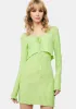 Lime Sunset Hues Mesh Cardigan Dress sold by Dolls Kill