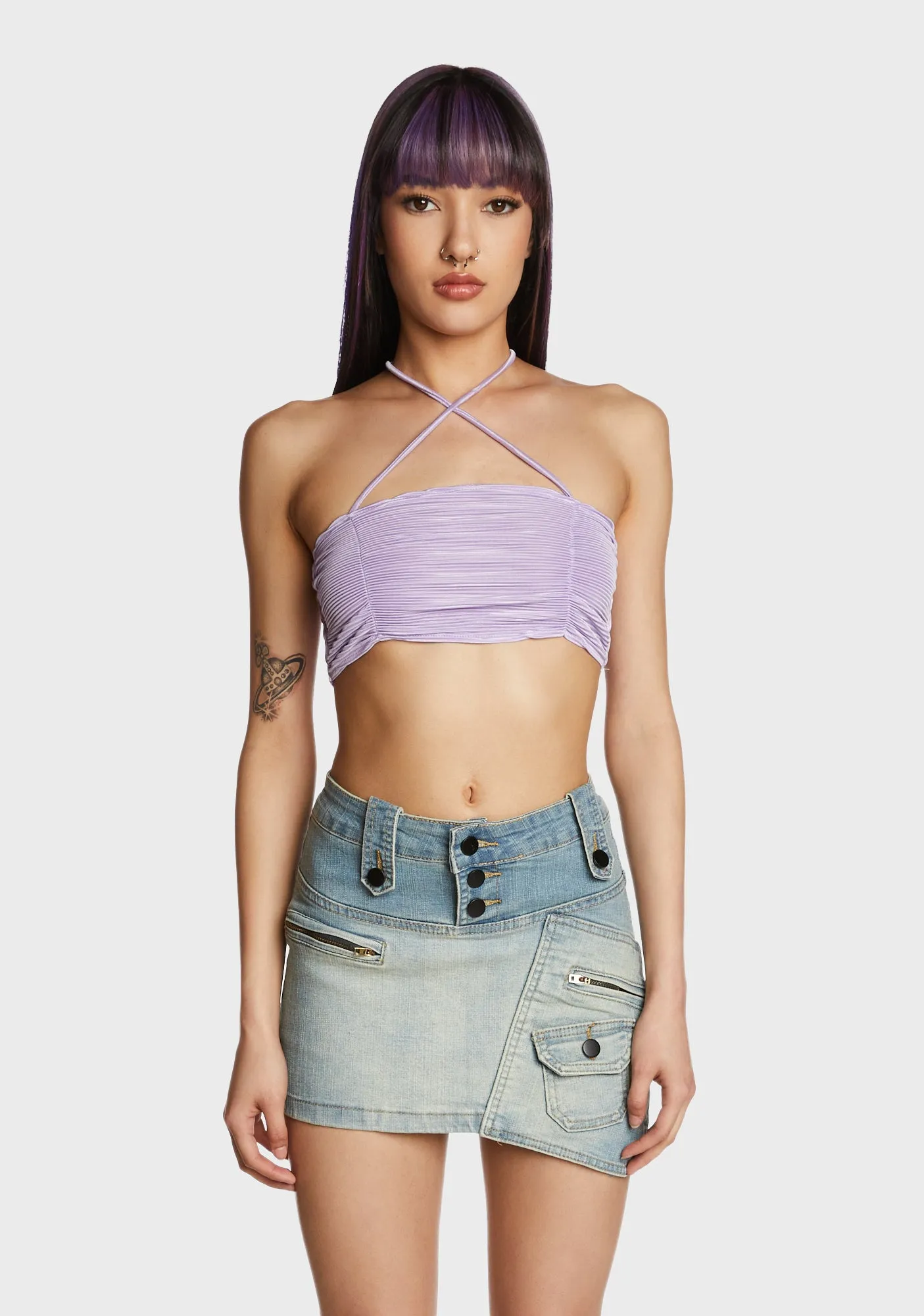 Dainty Illusion Halter Top sold by Dolls Kill