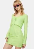 Lime Sunset Hues Mesh Cardigan Dress sold by Dolls Kill