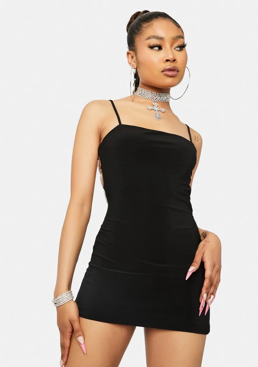 Next Drink Rhinestones Mini Dress sold by Dolls Kill