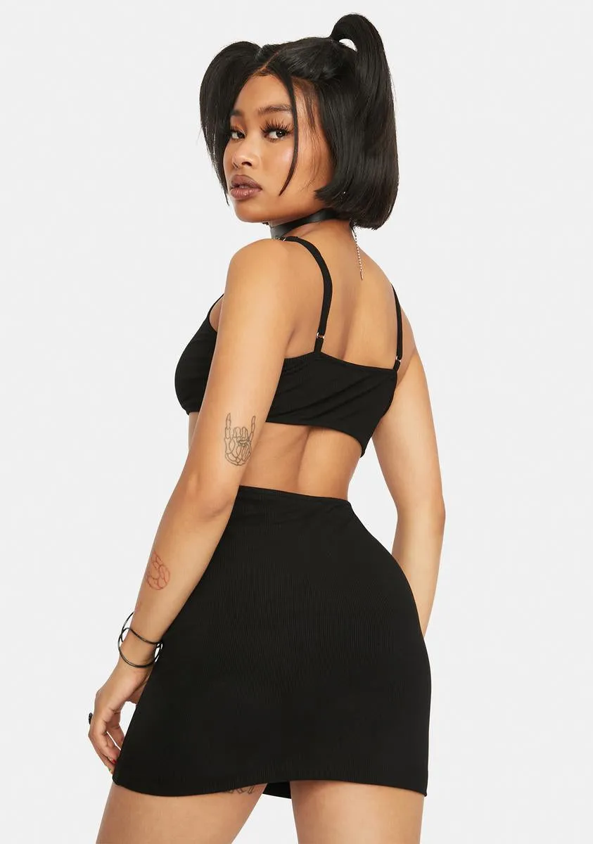 Black Cutout Mini Dress sold by Dolls Kill product image thumbnail 4