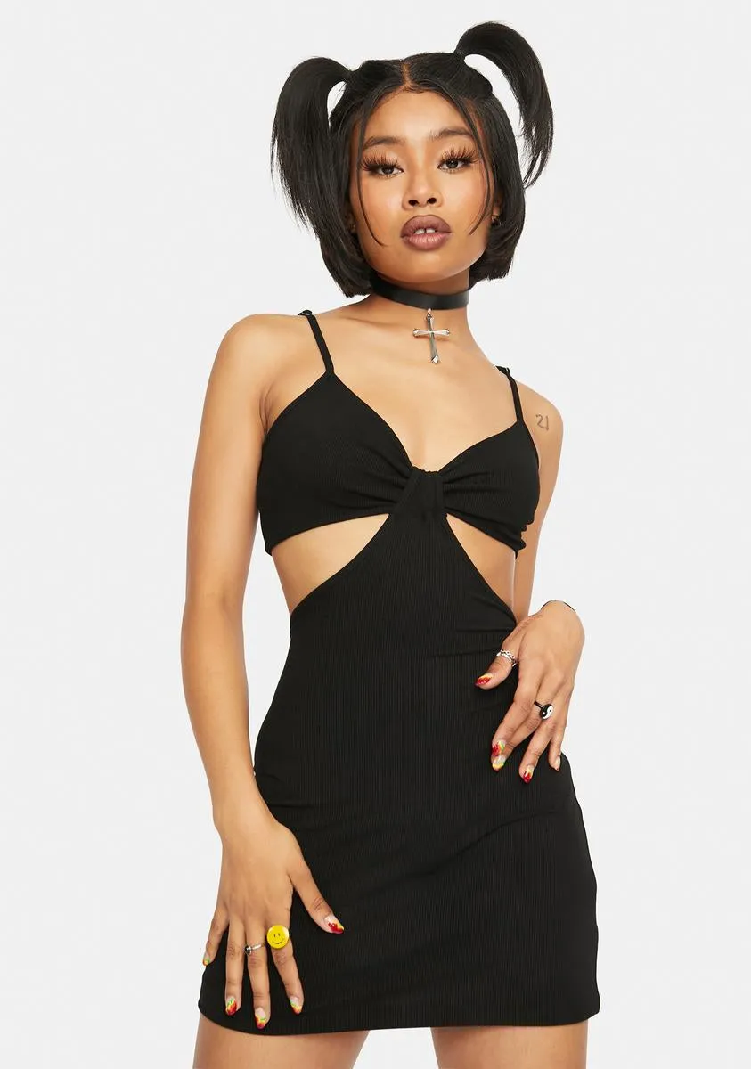 Black Cutout Mini Dress sold by Dolls Kill