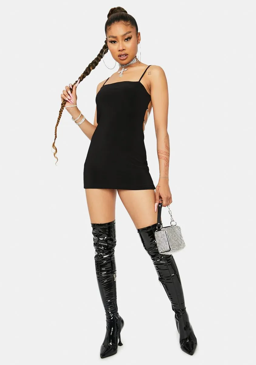 Next Drink Rhinestones Mini Dress sold by Dolls Kill product image thumbnail 3