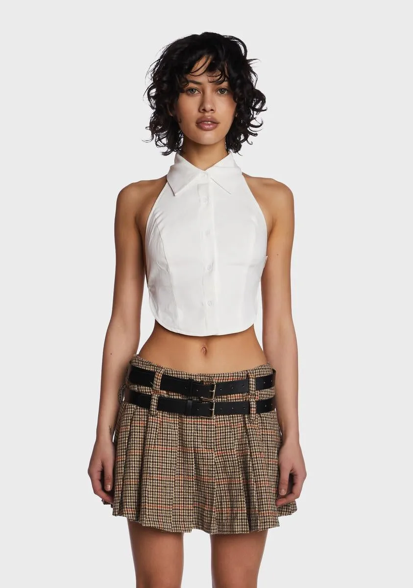 Stay Ready Backless Shirt sold by Dolls Kill