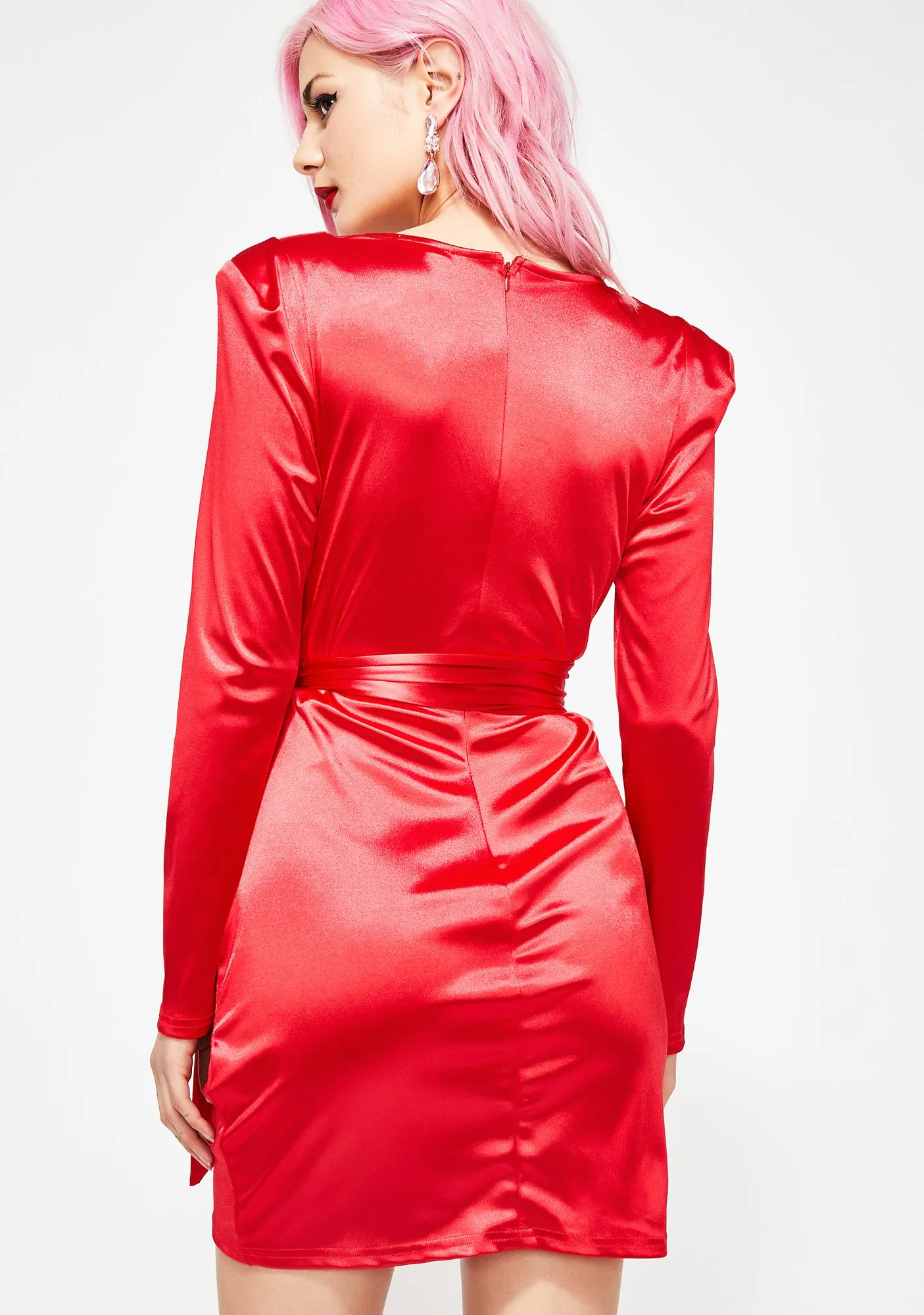 Cherry Exclusively Yours Satin Dress sold by Dolls Kill product image thumbnail 4