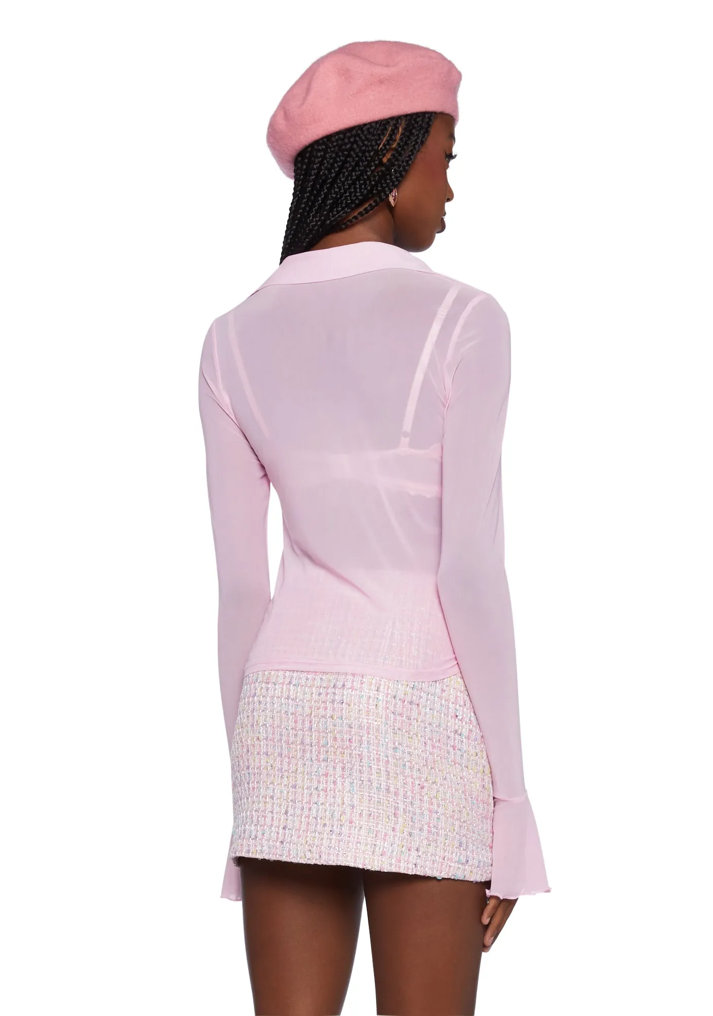 Ascend Your Throne Crop Top - Pink sold by Dolls Kill product image thumbnail 4