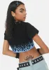 Alley Oop Lace Up Crop Tee sold by Dolls Kill