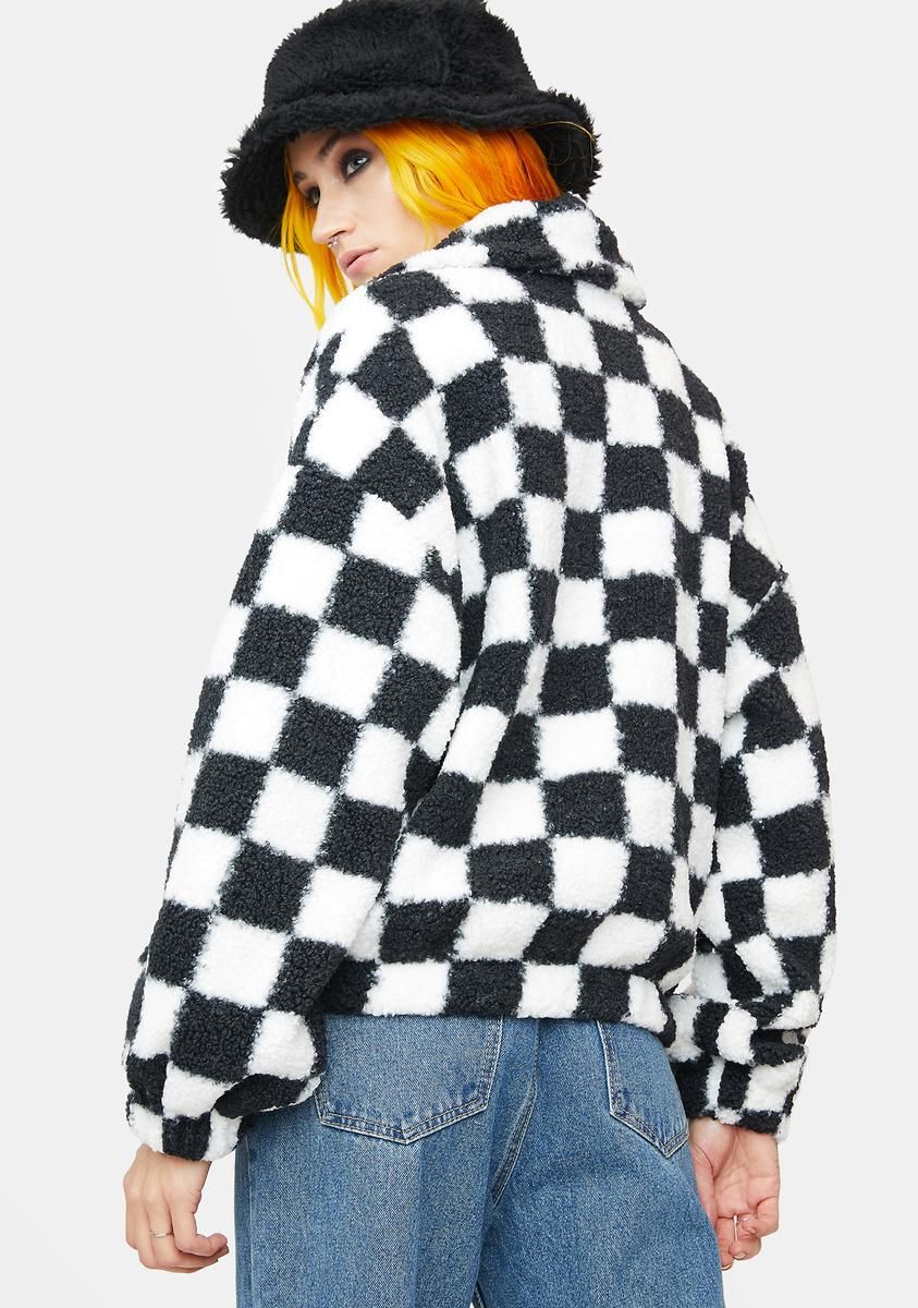 Slick Next Move Sherpa Checkered Jacket sold by Dolls Kill product image thumbnail 4