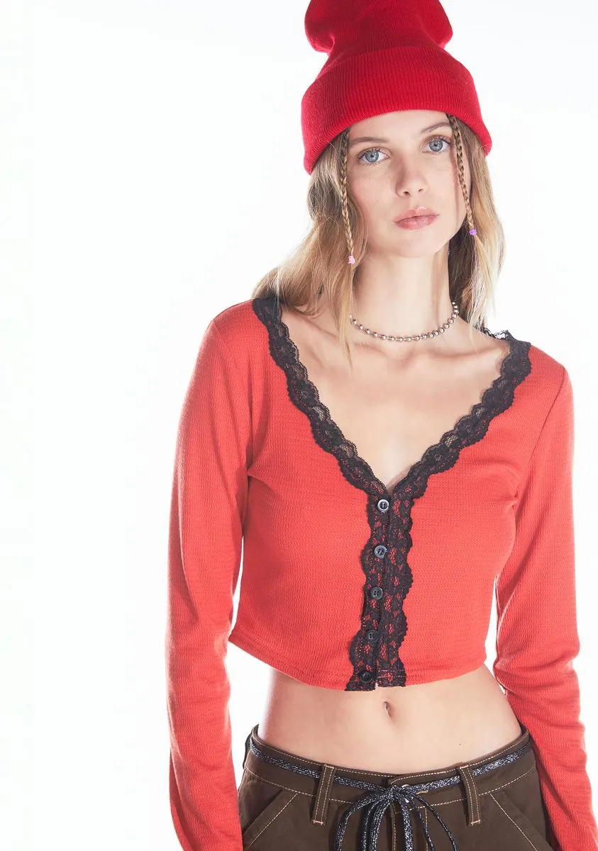Highly Selective Thermal Crop Top sold by Dolls Kill
