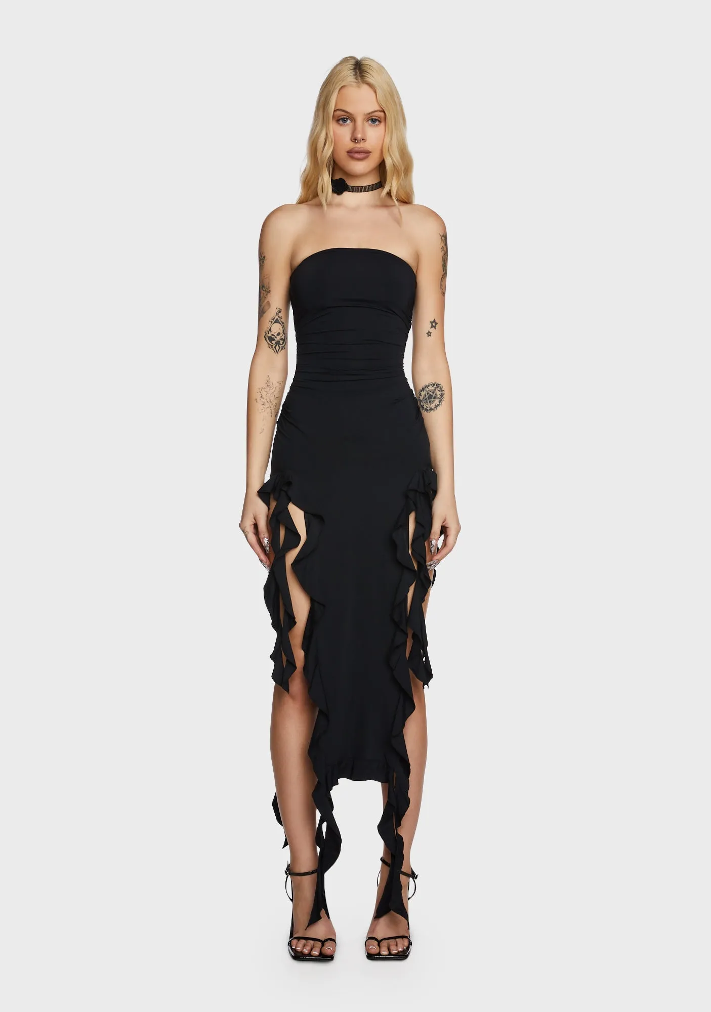Rendezvous Strapless Dress sold by Dolls Kill