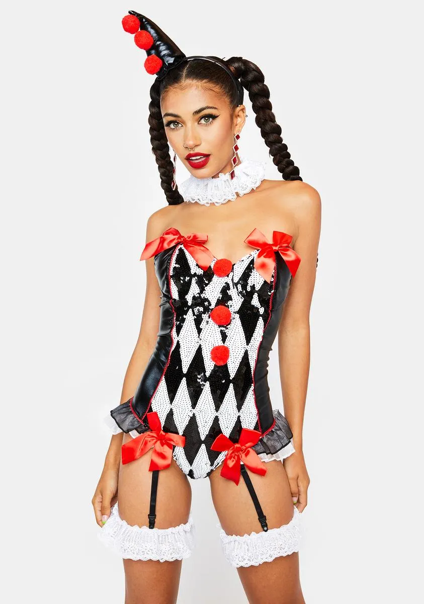 Dark Harlequin Costume Set sold by Dolls Kill