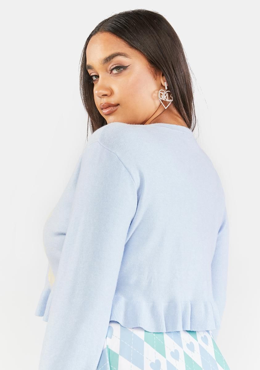 Plus Sky Morning Musings Argyle Sweater sold by Dolls Kill product image thumbnail 4