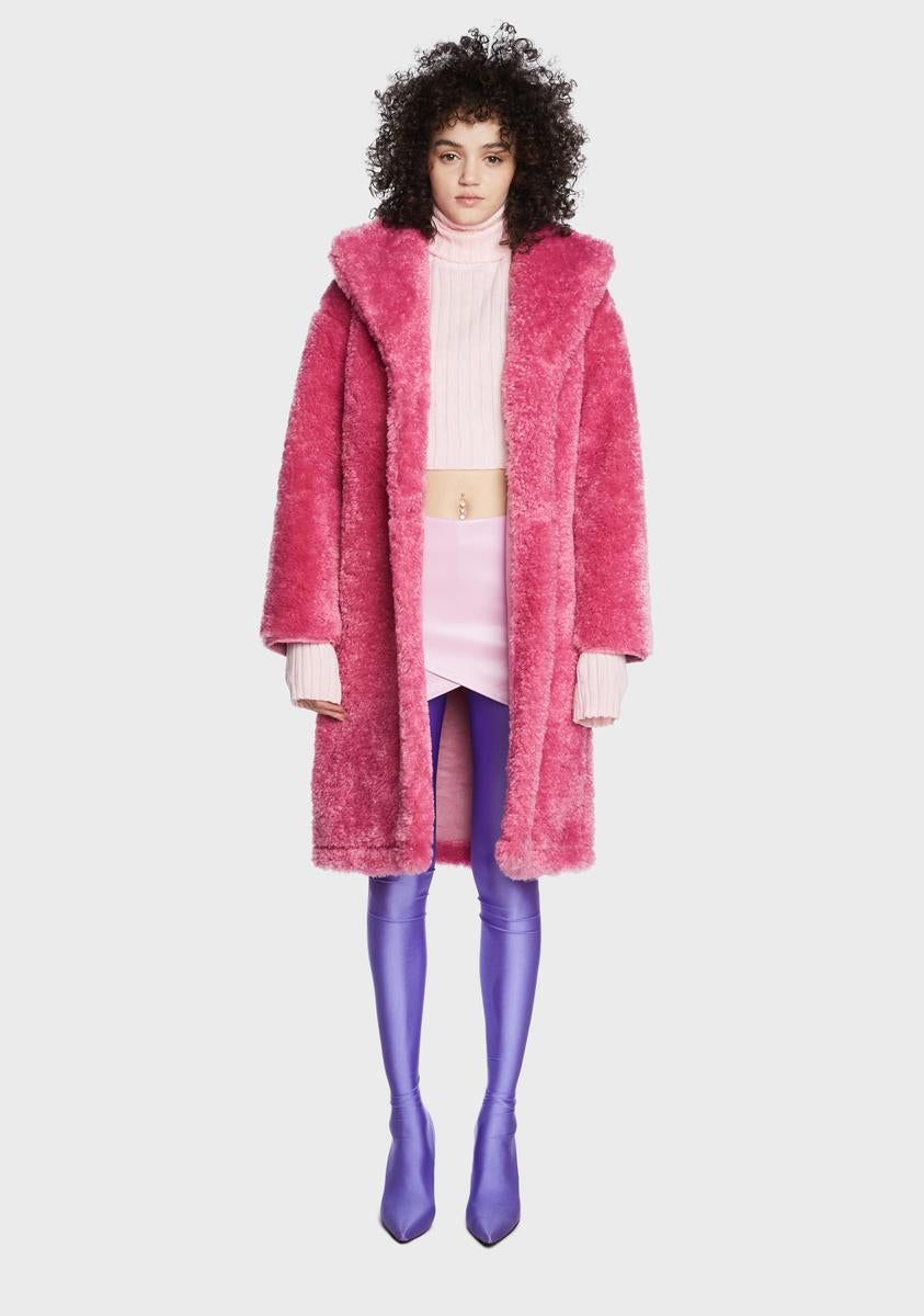 Be For Real Sherpa Coat sold by Dolls Kill