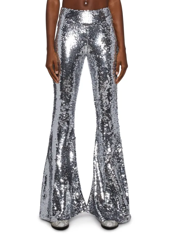 Mirror Ball Dancer Flare Pants sold by Dolls Kill