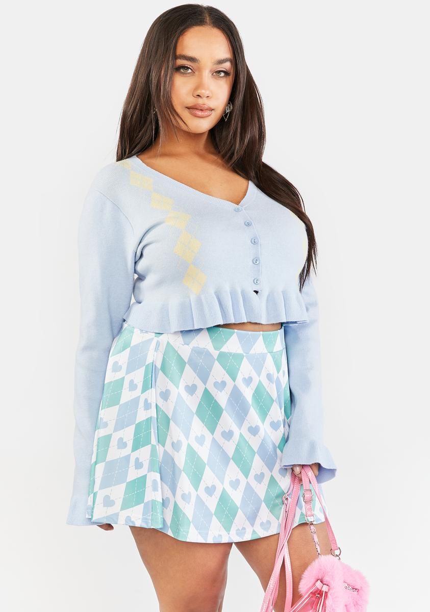 Plus Sky Morning Musings Argyle Sweater sold by Dolls Kill product image thumbnail 3