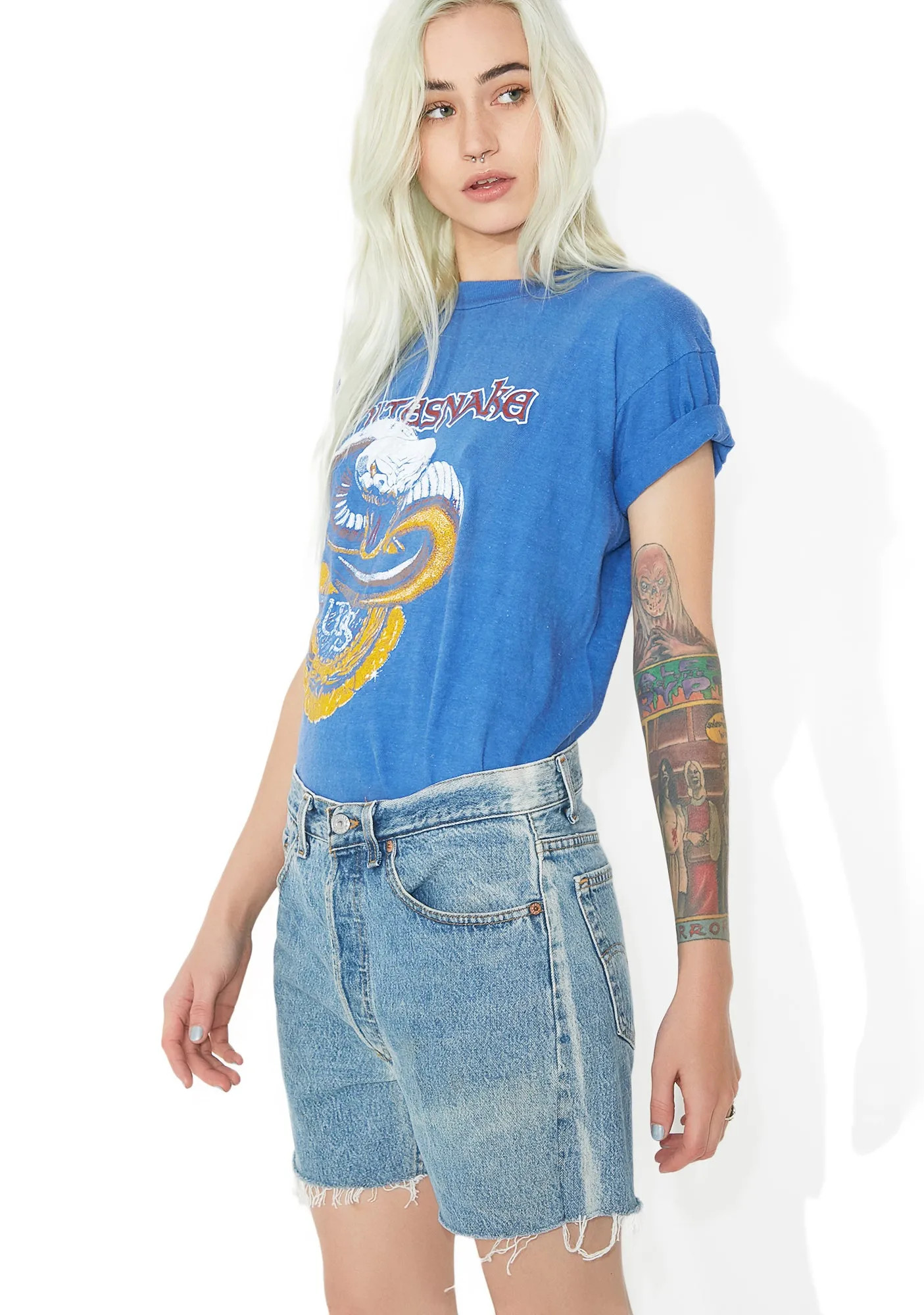 Vintage Levi Cut Off Denim Shorts sold by Dolls Kill