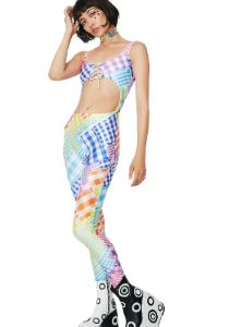 Cut-Out Printed Catsuit sold by Dolls Kill