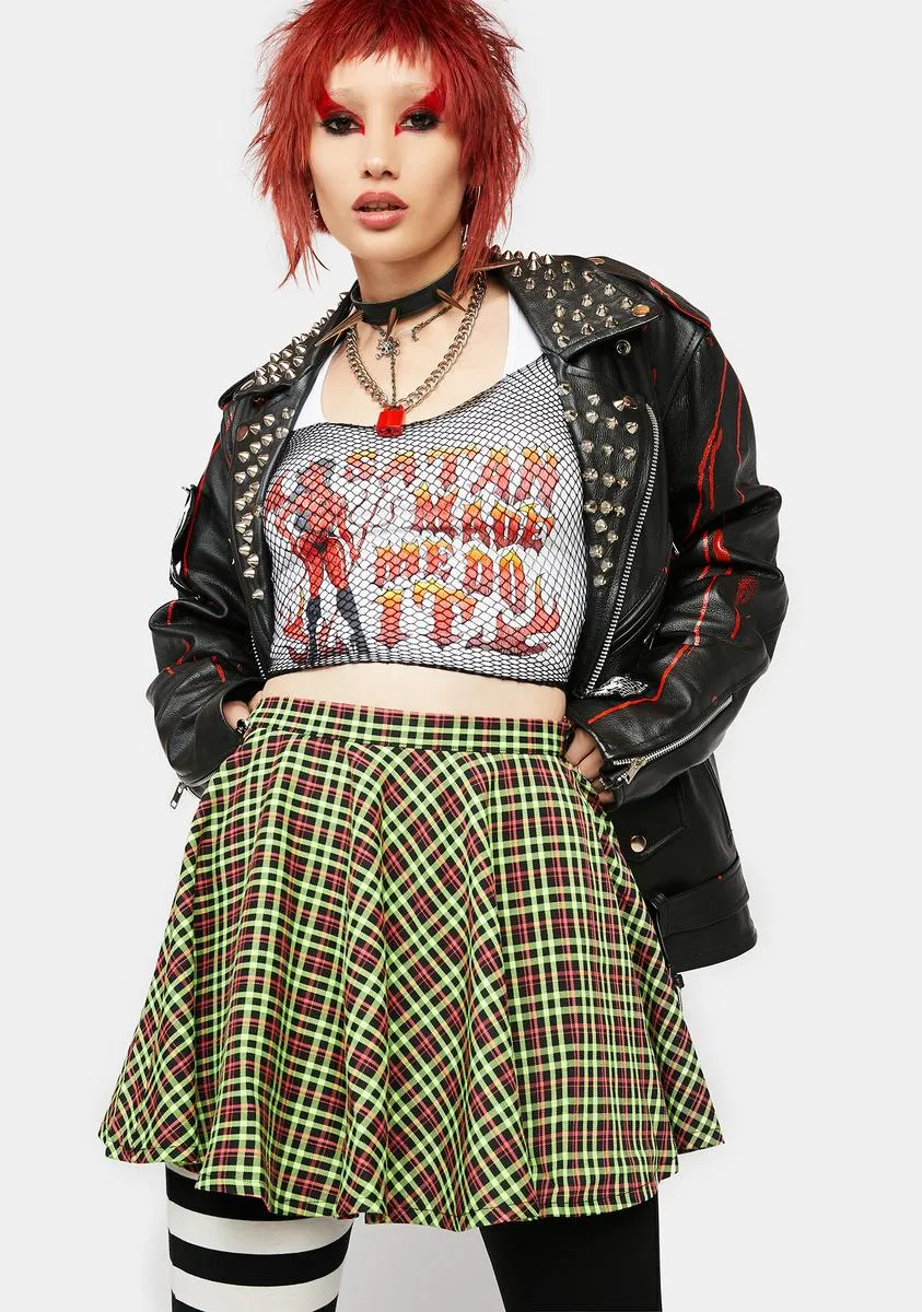 Time To Panic Plaid Mini Skirt sold by Dolls Kill product image thumbnail 2