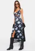 Satin Floral Slip Dress sold by Dolls Kill