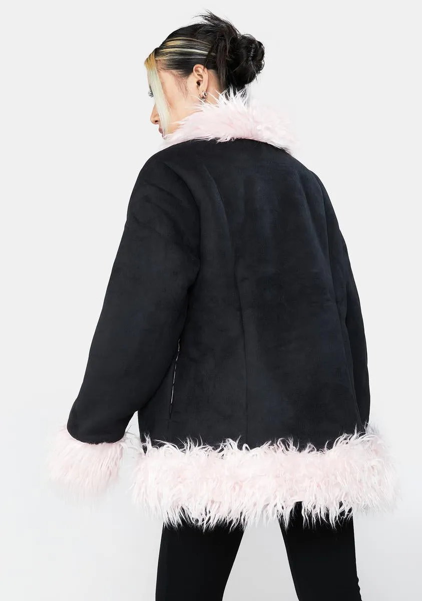 Warp Vegan Suede Coat sold by Dolls Kill product image thumbnail 4