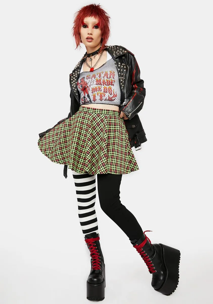 Time To Panic Plaid Mini Skirt sold by Dolls Kill product image thumbnail 3