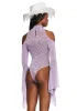 Transcendent Spectre Sequin Bodysuit - Light Purple sold by Dolls Kill
