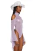 Transcendent Spectre Sequin Bodysuit - Light Purple sold by Dolls Kill