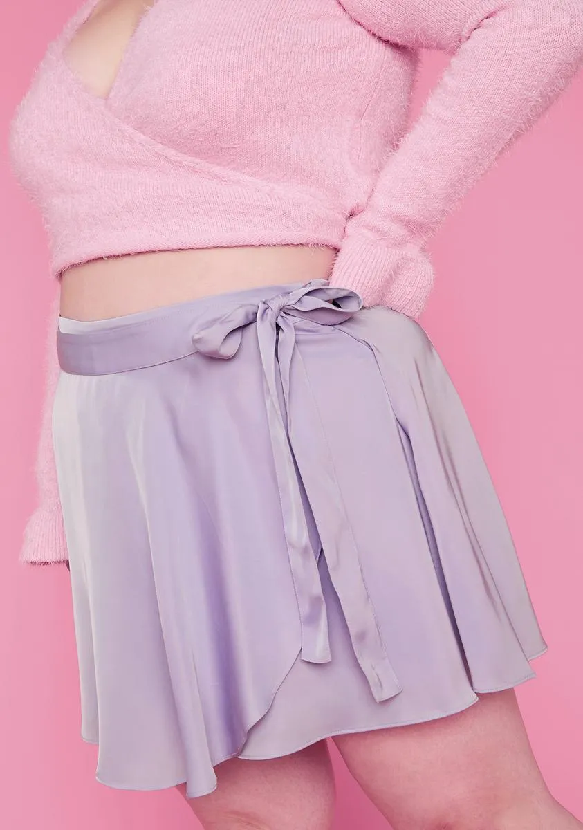 Gotta Plie All Day Wrap Mini Skort sold by Dolls Kill