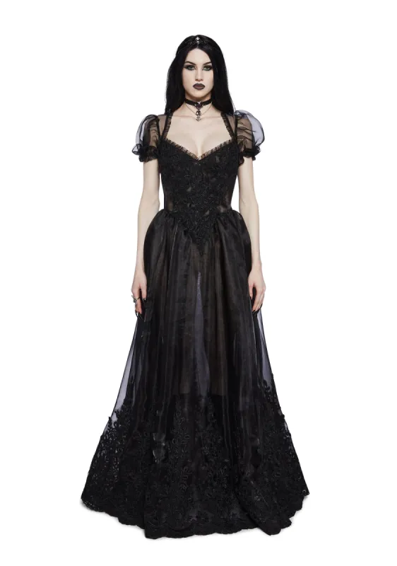 Sable Rose Sanctuary Maxi Dress sold by Dolls Kill