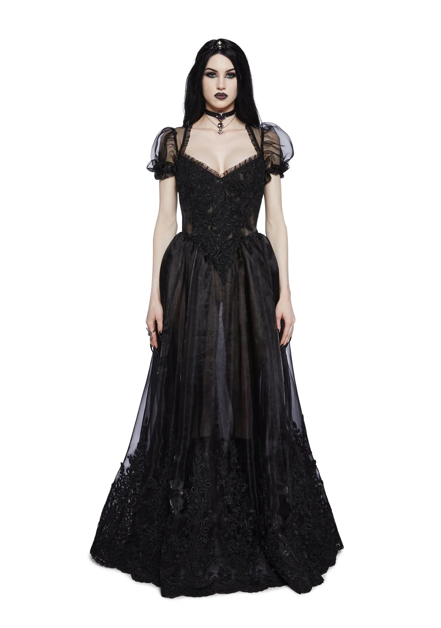 Sable Rose Sanctuary Maxi Dress sold by Dolls Kill