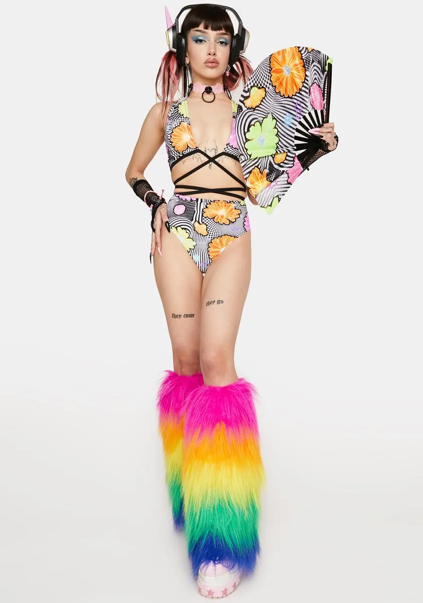 Circuit Daisy Glitz High Waist Bottoms sold by Dolls Kill product image thumbnail 3