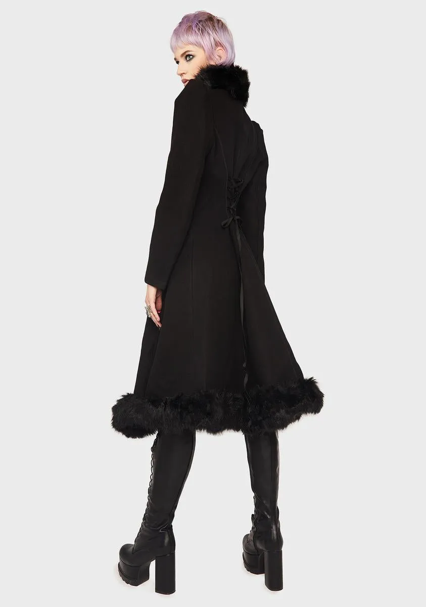 Gothic Gorgeous Faux Wool Coat sold by Dolls Kill product image thumbnail 4