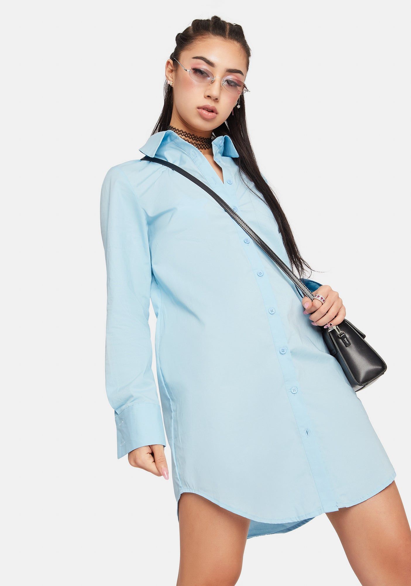 Balanced Vanity Button Down Shirt Dress sold by Dolls Kill product image thumbnail 2