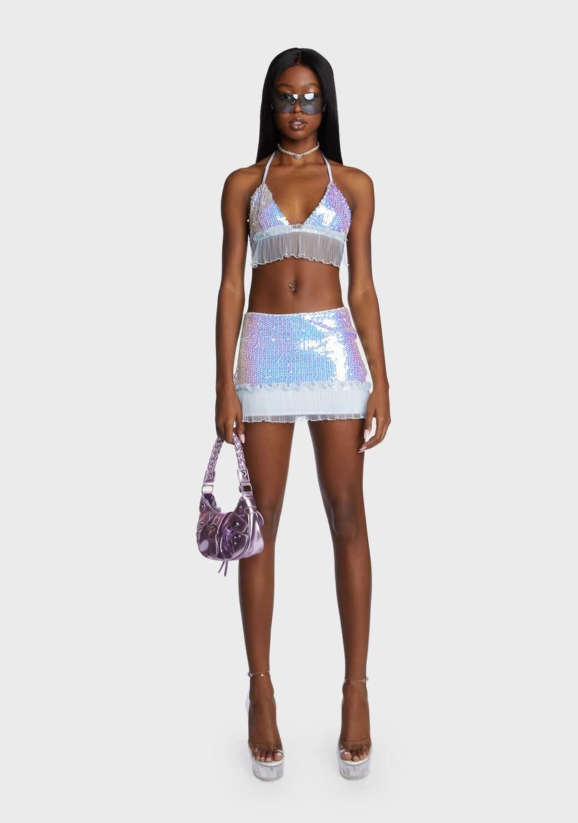 Ring It In Sequin Skirt Set sold by Dolls Kill product image thumbnail 5