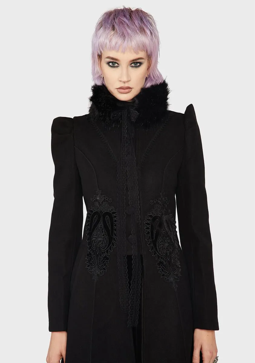 Gothic Gorgeous Faux Wool Coat sold by Dolls Kill product image thumbnail 2