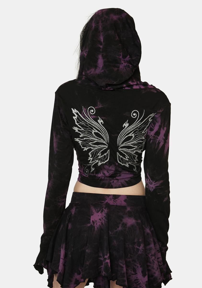 Dark Illusions Zip-Up Hoodie sold by Dolls Kill