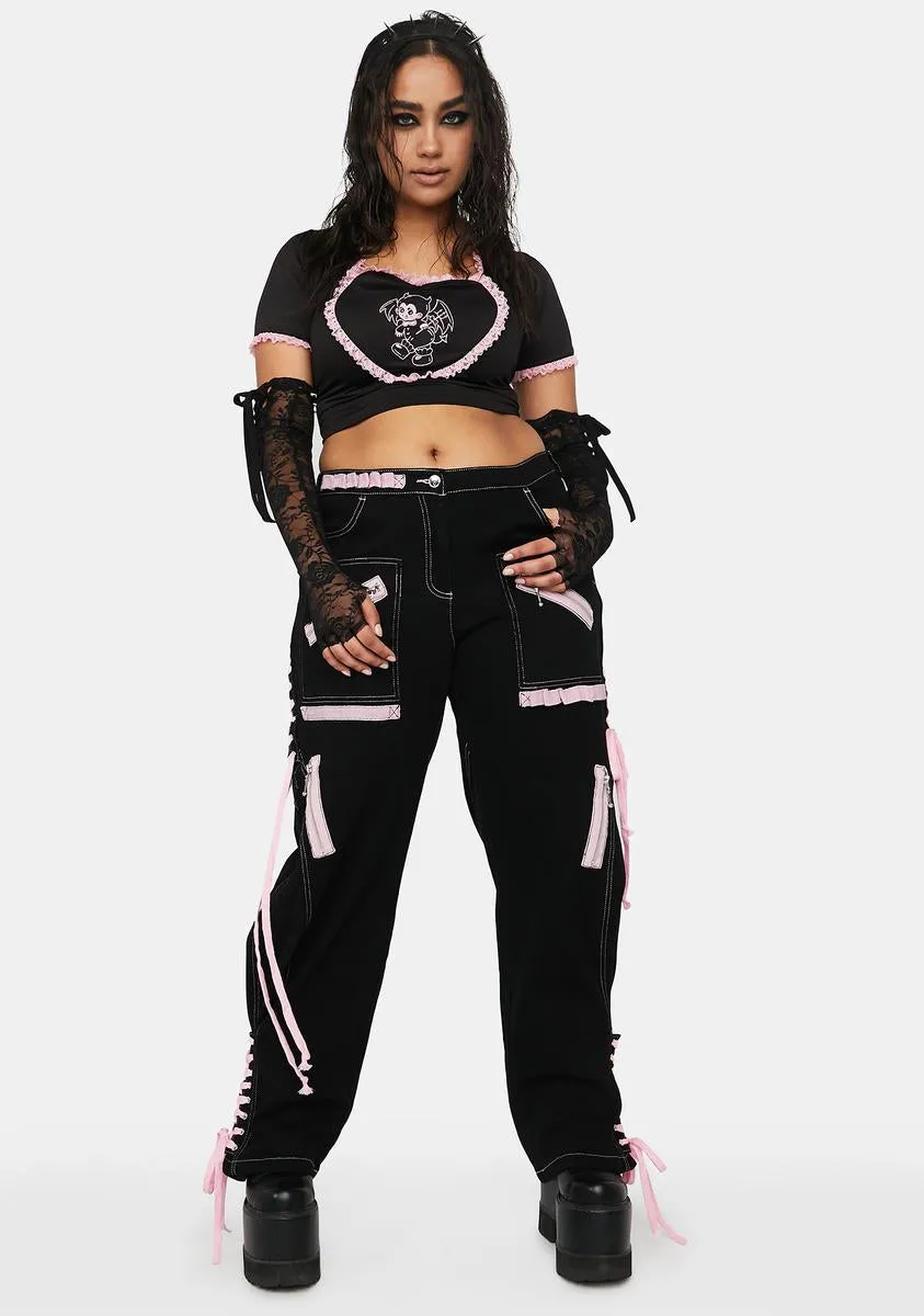 Plus What Really Matters Lace-Up Pants sold by Dolls Kill product image thumbnail 3