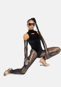 Miranda Bodysuit Mesh Legging Set sold by Dolls Kill