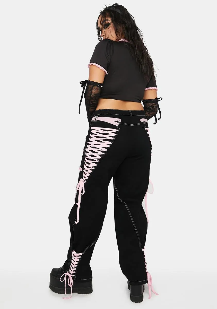 Plus What Really Matters Lace-Up Pants sold by Dolls Kill product image thumbnail 4