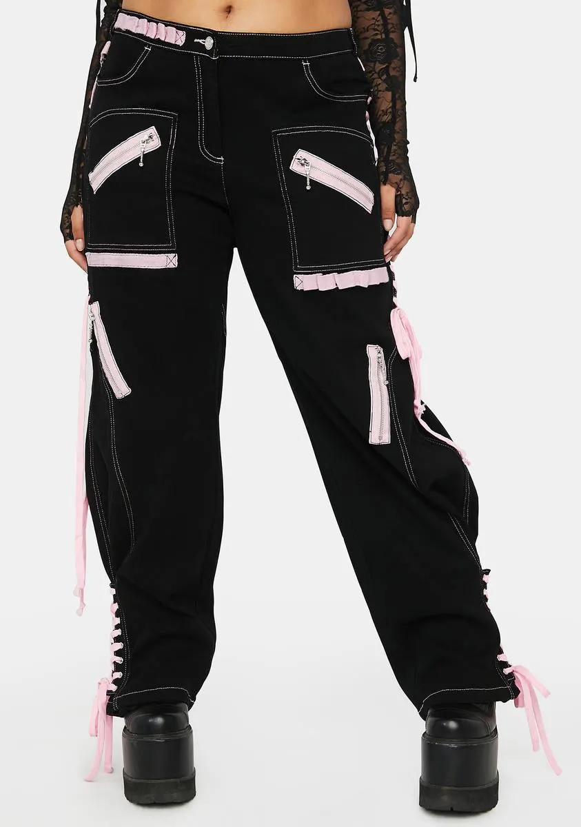 Plus What Really Matters Lace-Up Pants sold by Dolls Kill