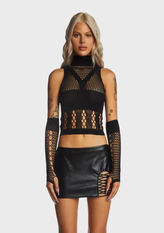 Ganlen Cutout Top sold by Dolls Kill