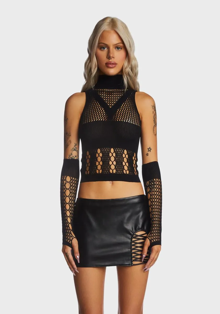 Ganlen Cutout Top sold by Dolls Kill
