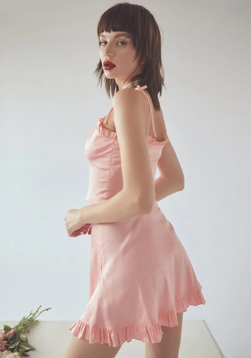 Peach Anything Could Happen Skirt Set sold by Dolls Kill product image thumbnail 4