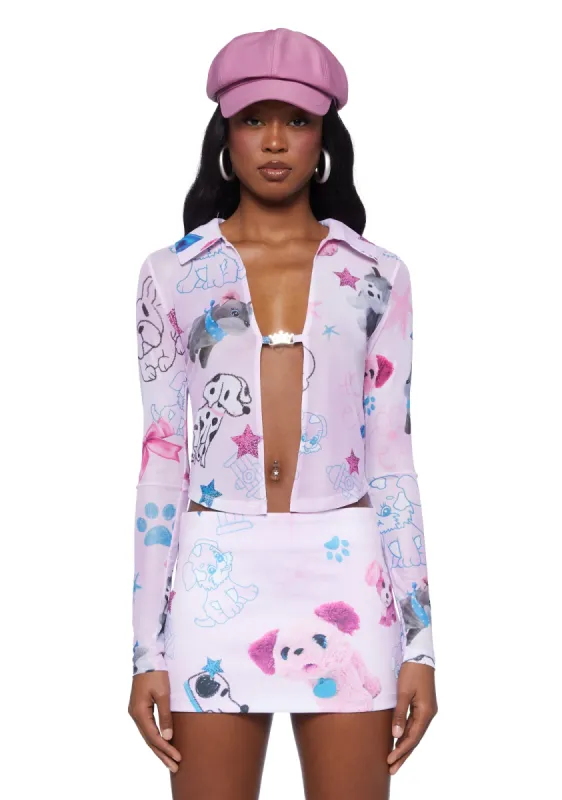 Plushie Paradise Mesh Top sold by Dolls Kill